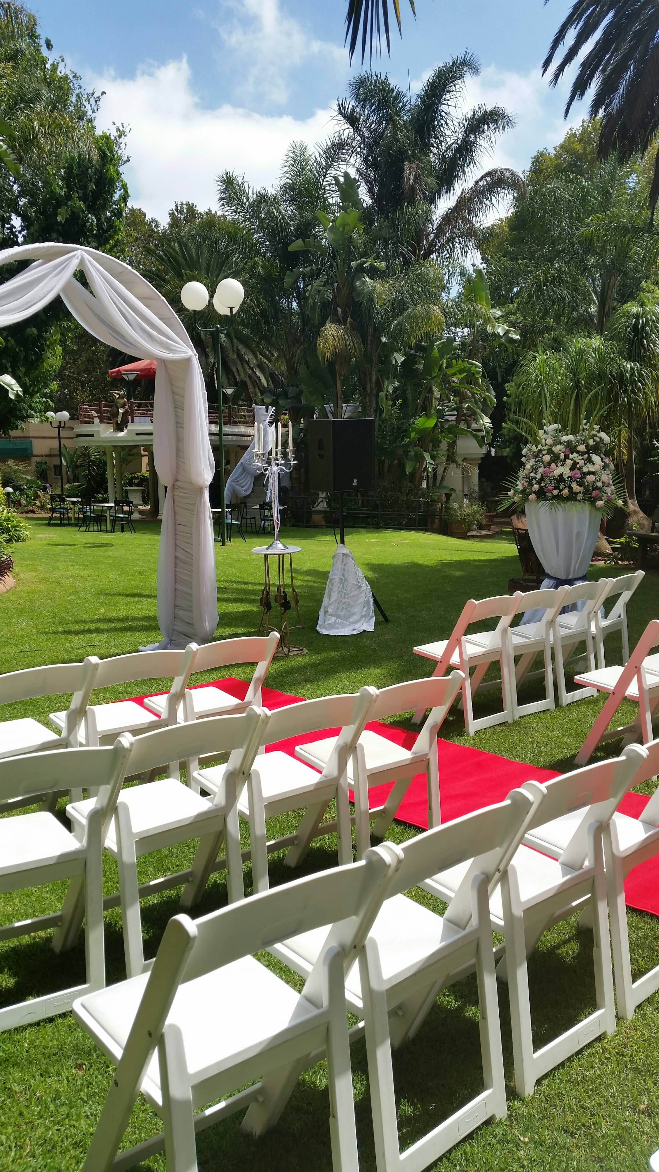 Villa Simonne event setup